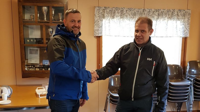 Avgående FSS ordförande Ulf Stenman och nyvalda ordförande Mats Johansson