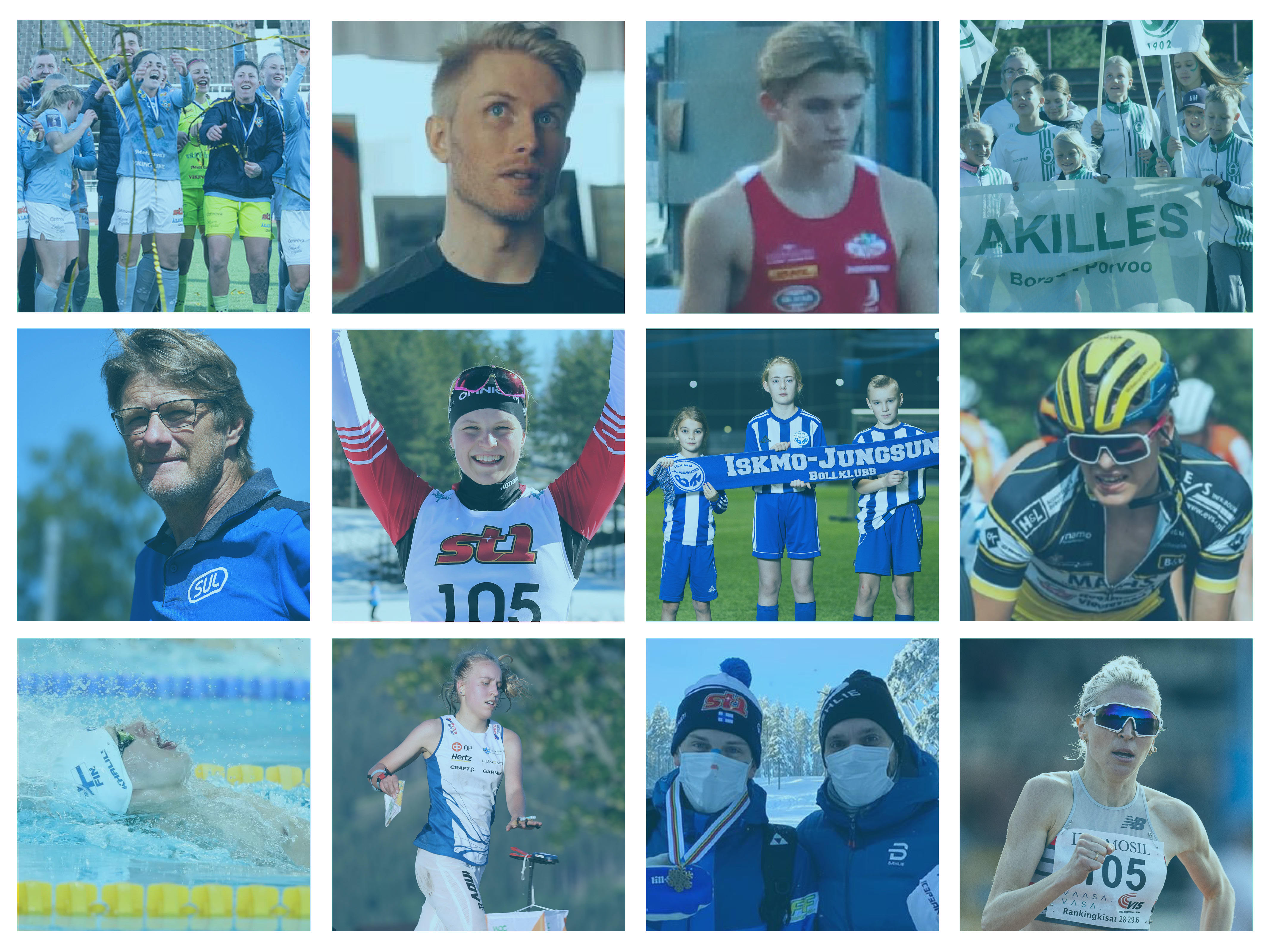 Bilder på alla nominerade för ett pris till idrottsgalan 2021.